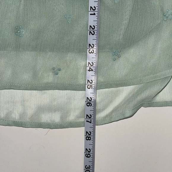 LC Lauren Conrad Mint Green Sequin Chiffon Lined Tank Top Xsmall Women’s - Picture 8 of 11